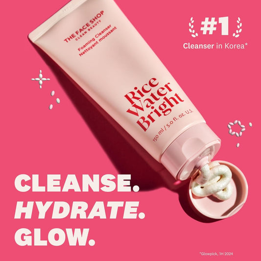 The Face Shop Rice Water Bright Foaming Facial Cleanser with Ceramide