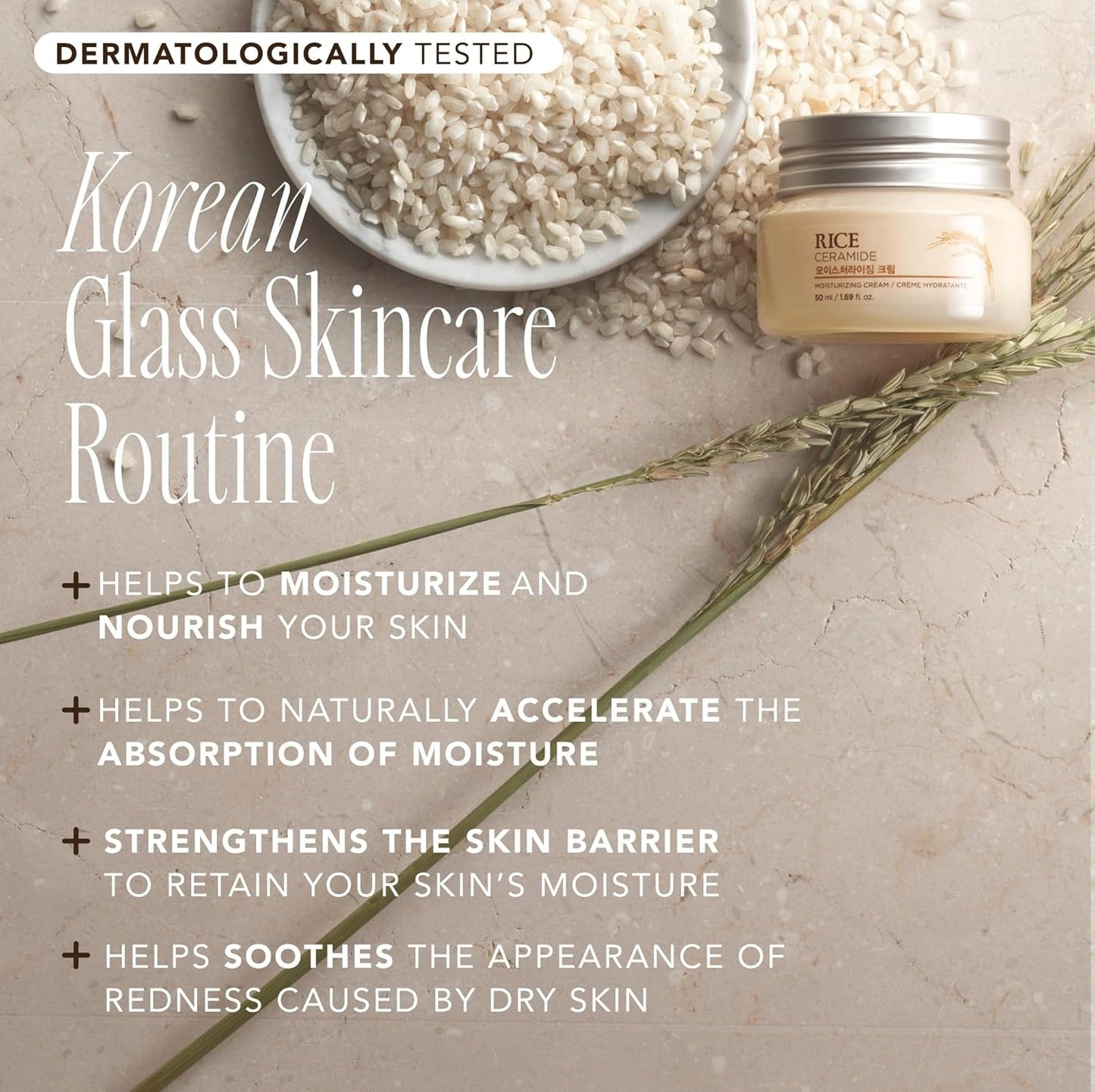 The Face Shop Rice Ceramide Moisturizing Cream - Rice Extract + Rice Bran Oil