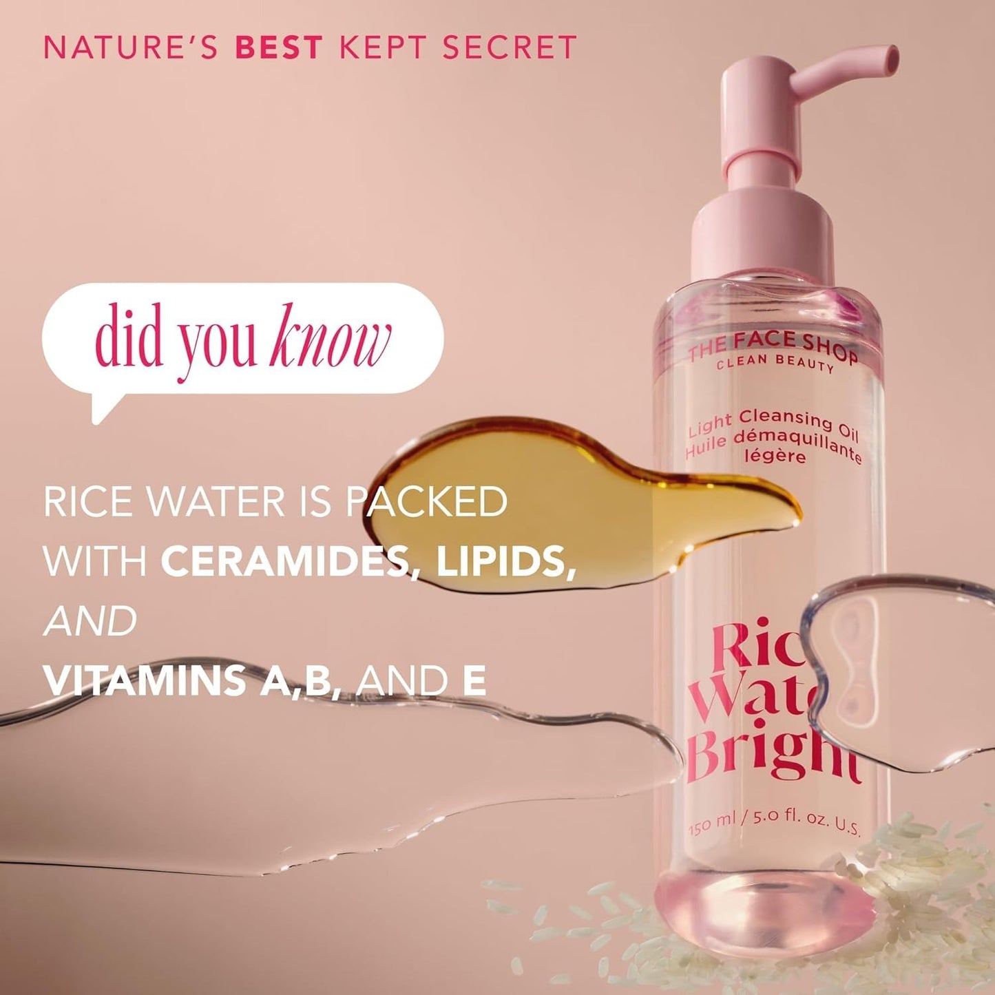 The Face Shop Rice Water Bright Light Facial Cleansing Oil