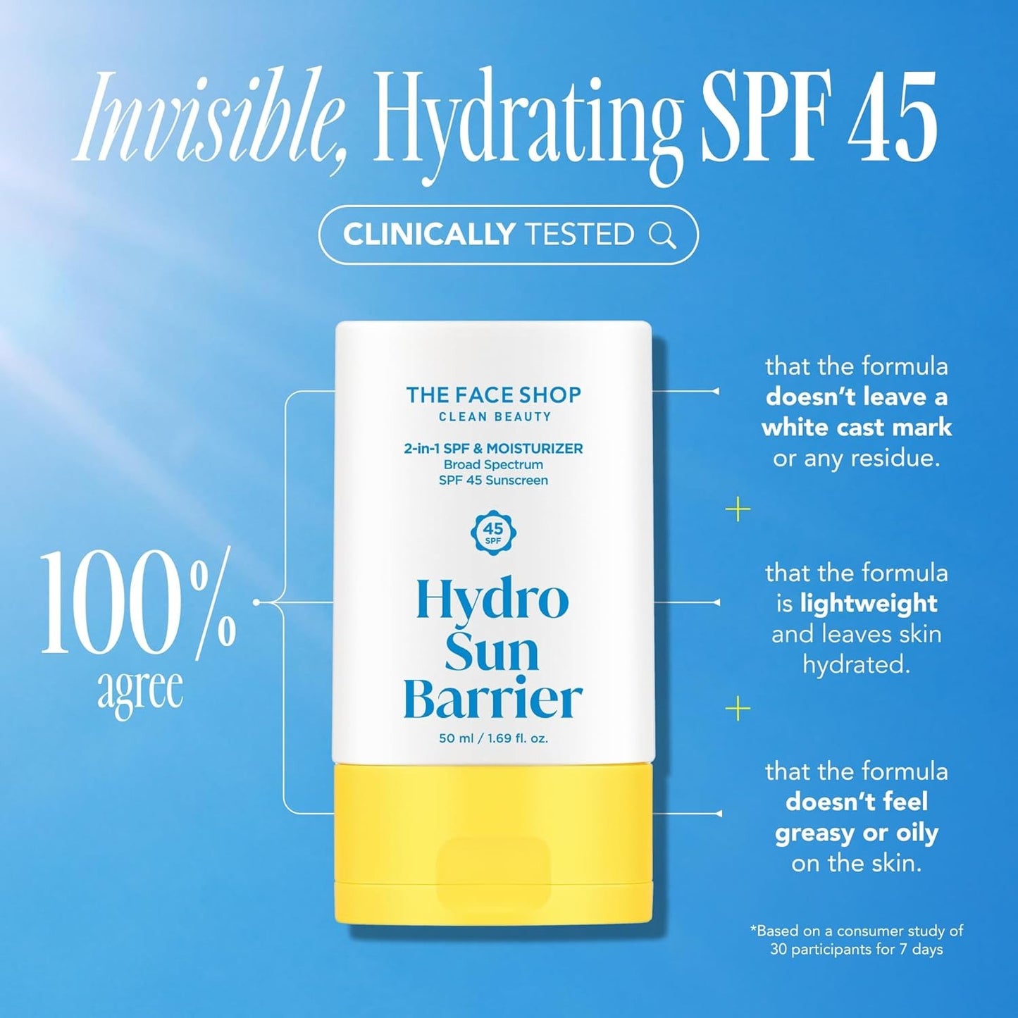 THE FACE SHOP Hydro Sun Barrier Moisturizer SPF 45